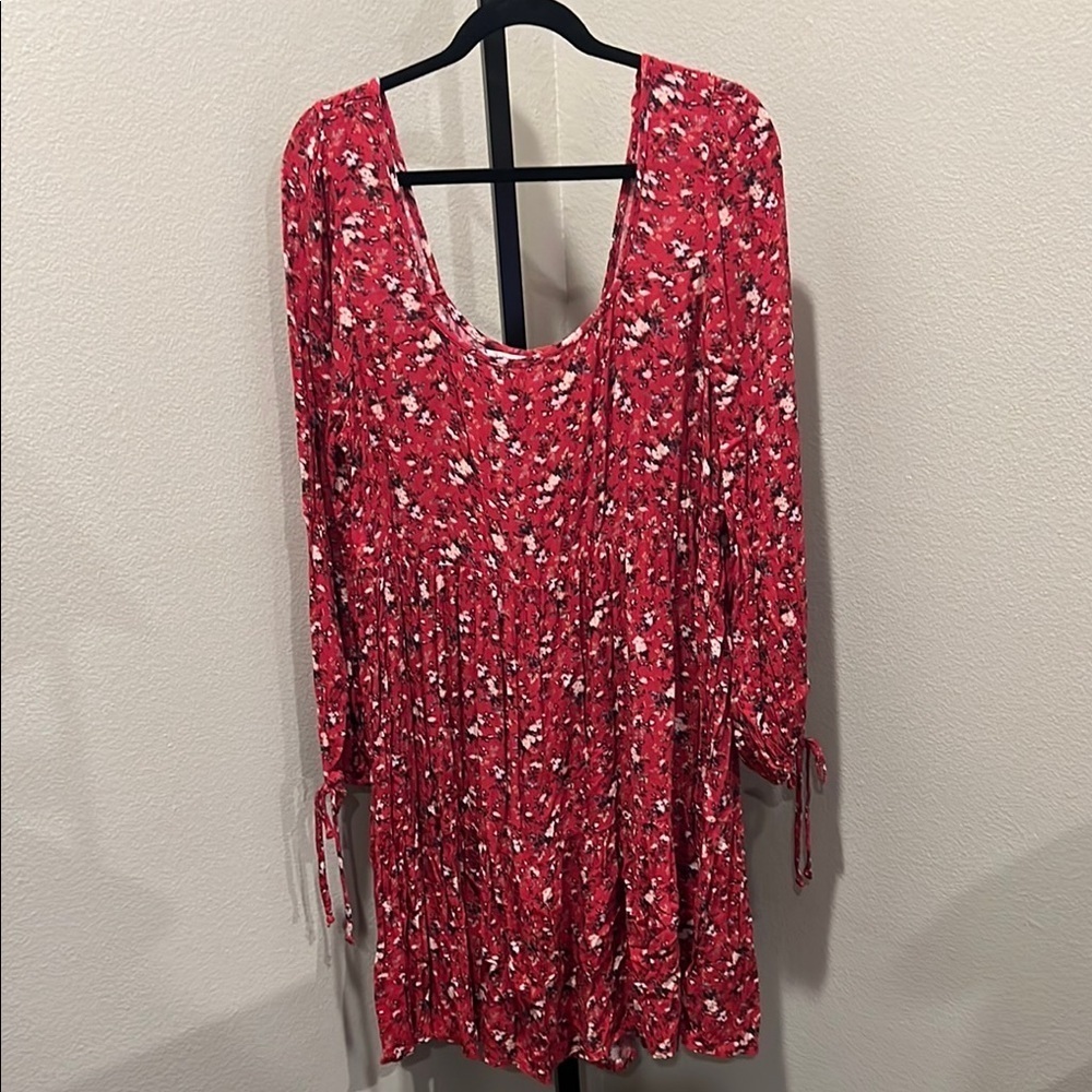 American Eagle Outfitters Red Long Sleeve dress